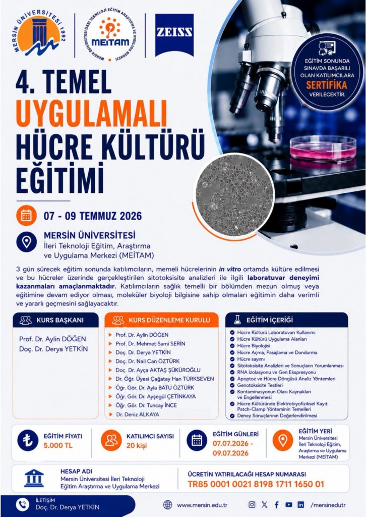 4. Temel Uygulamalı H&uuml;cre K&uuml;lt&uuml;r&uuml; Eğitimi detayı için tıklayınız